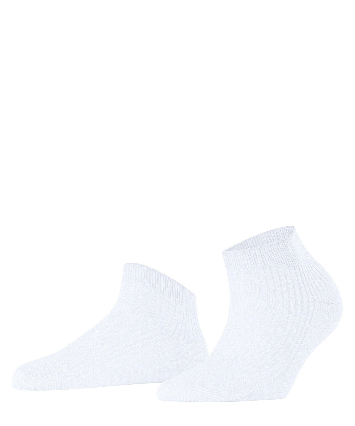Shiny Rib Women Sneaker socks (White) | FALKE