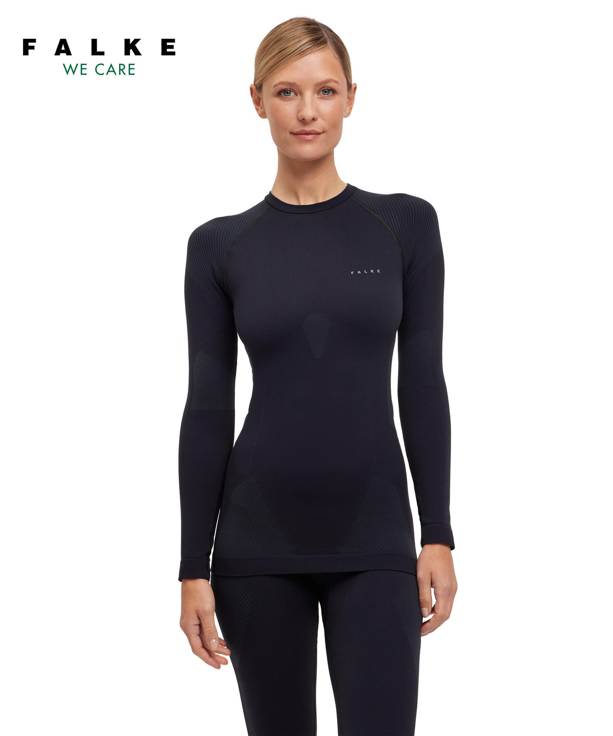FALKE Damen Basic Longsleeve – Weich Aus Pima‑Baumwolle, Langarm, Bequemer V‑Ausschnitt