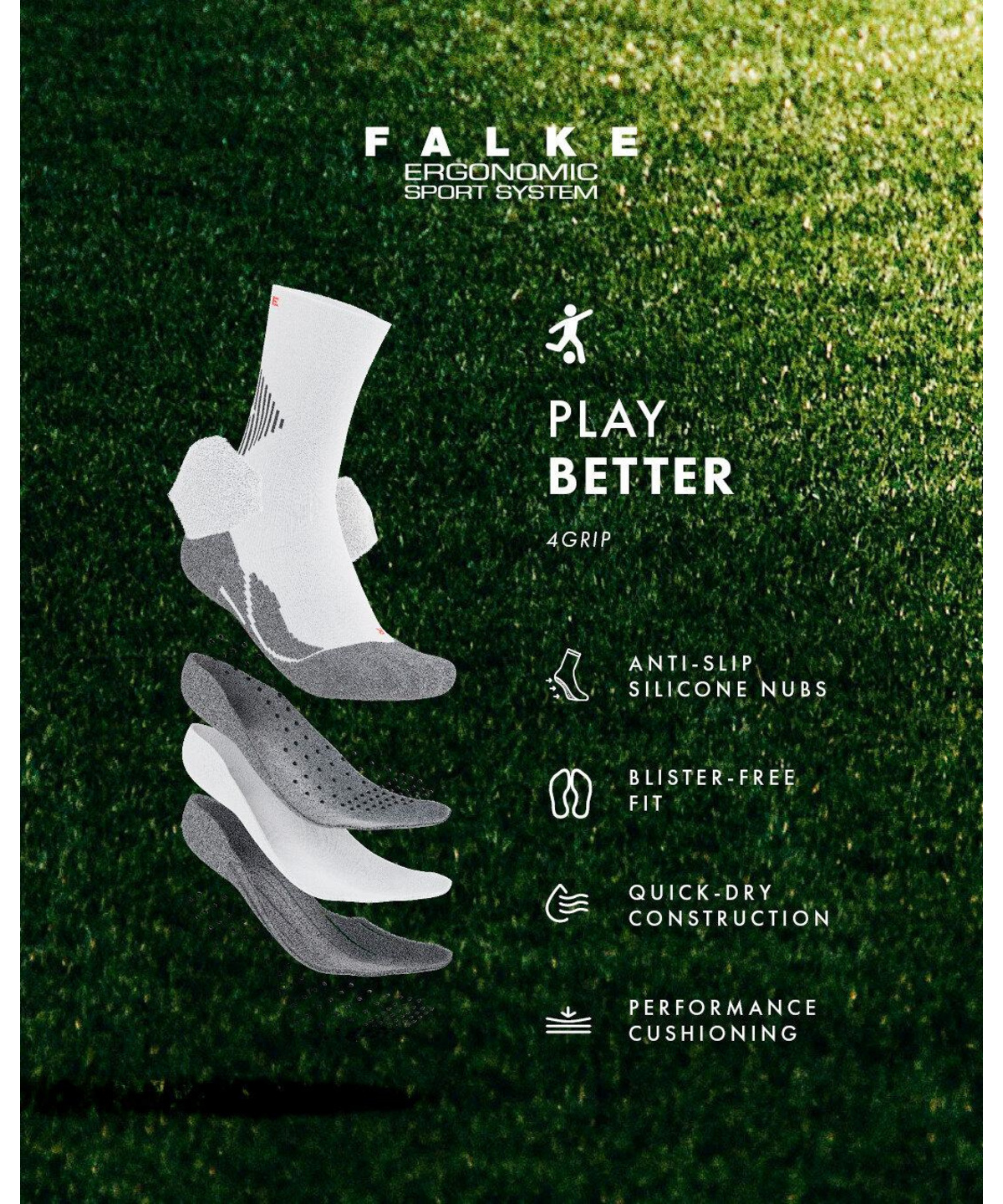 Sport Socks 4 GRIP (Blue) | FALKE