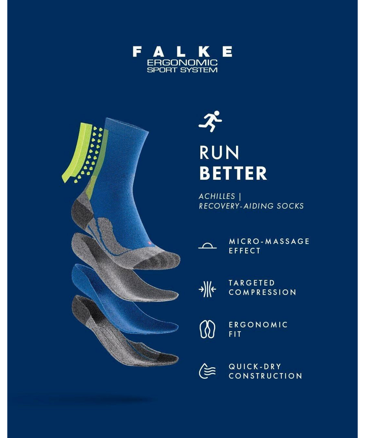 Compression Socks ACHILLES MEN (White) | FALKE