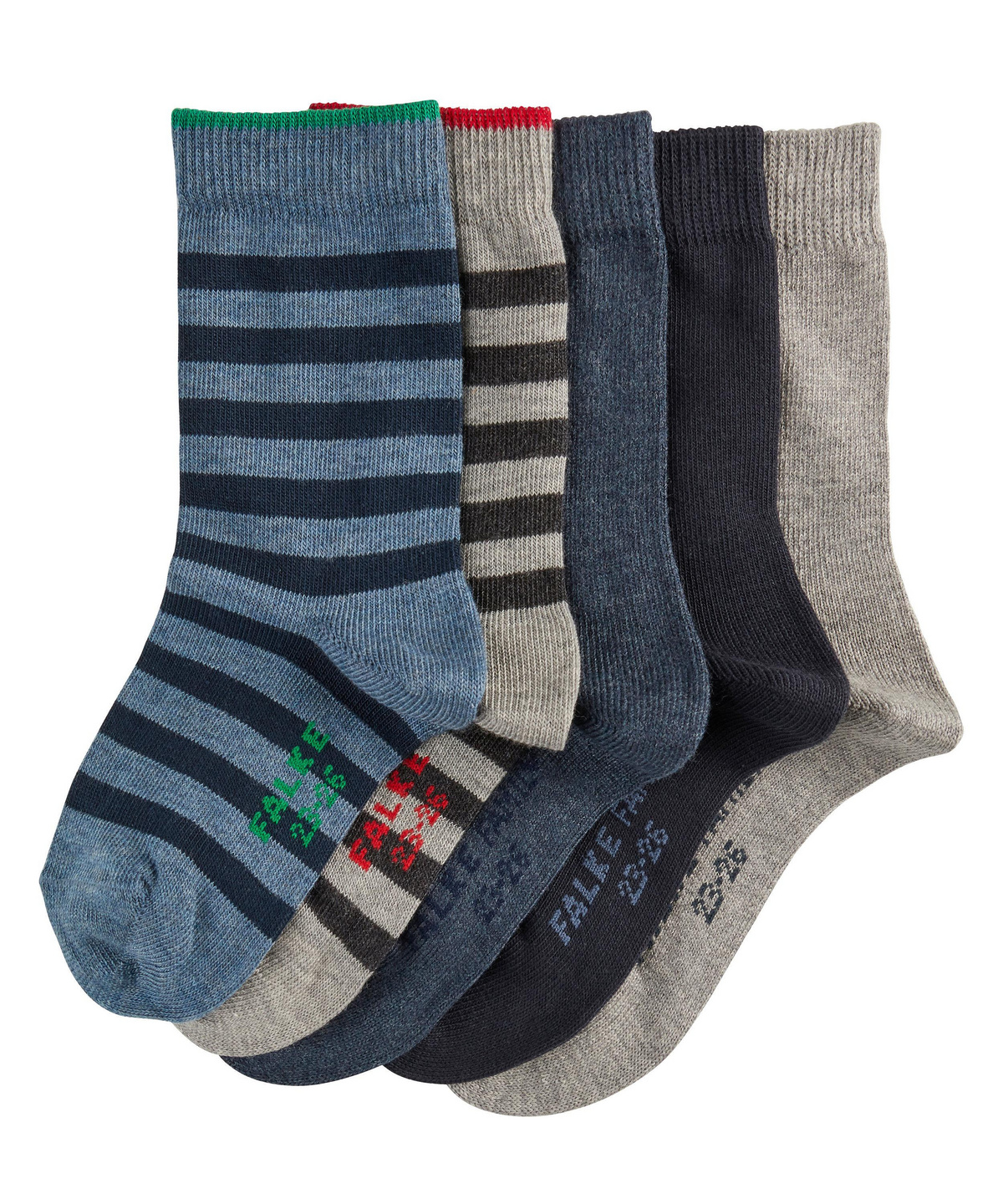 FALKE Unisex Kids Family Socks Cotton Black Grey More Colours Thin Calf Socks For Boys Or Girls Classic All Seasons Plain Pattern For School Or Casual Looks 1 Pair