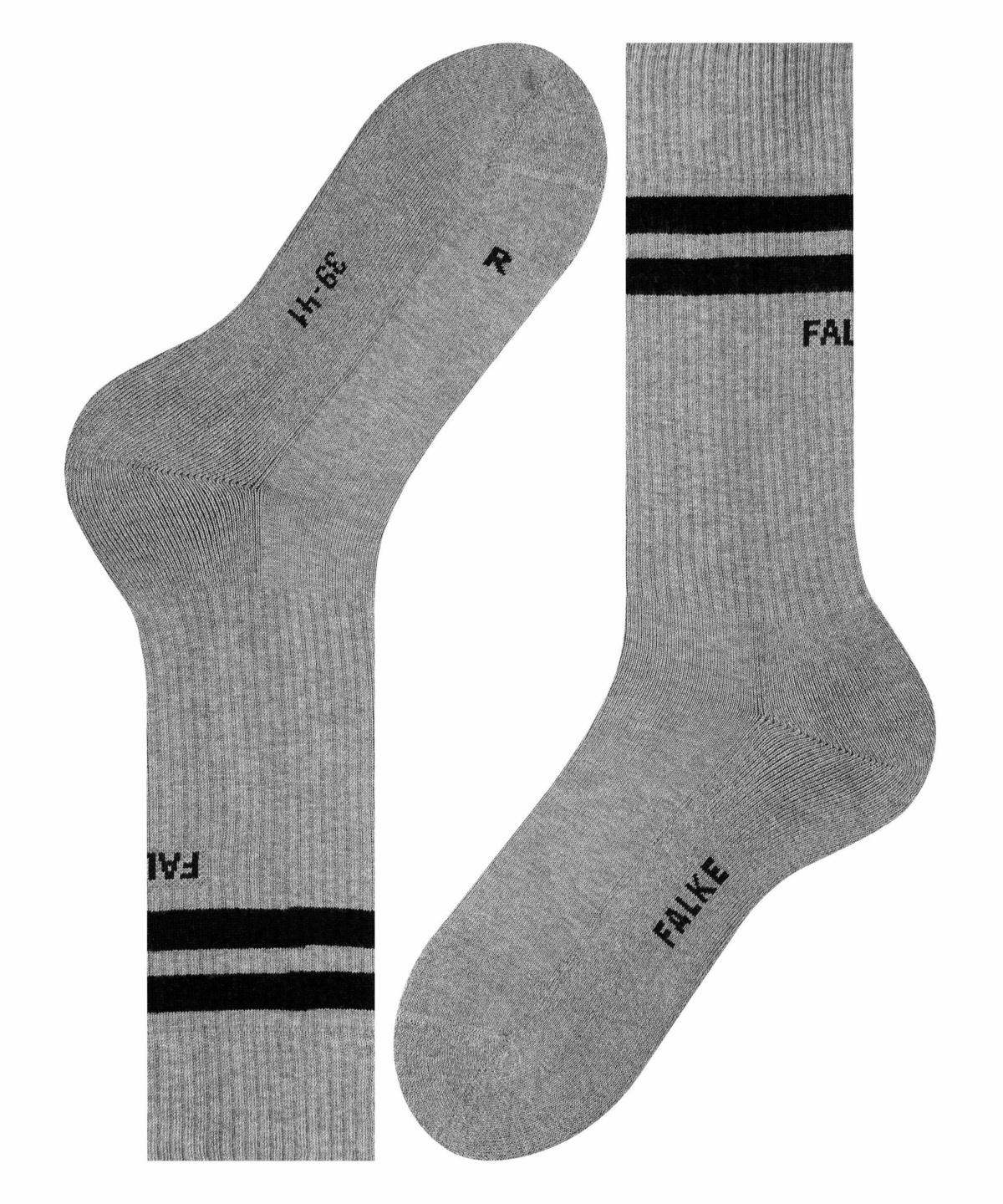 Falke Mens Dynamic Long Socks Light Grey Size 42-43