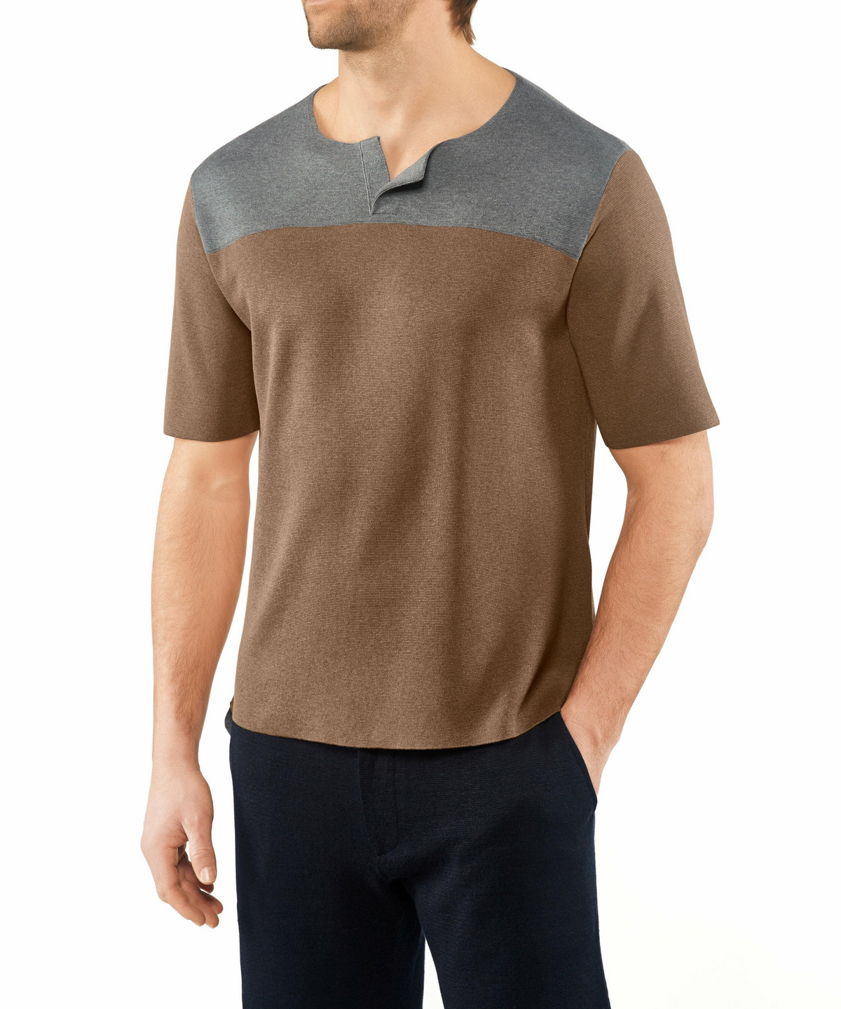 brown raglan shirt