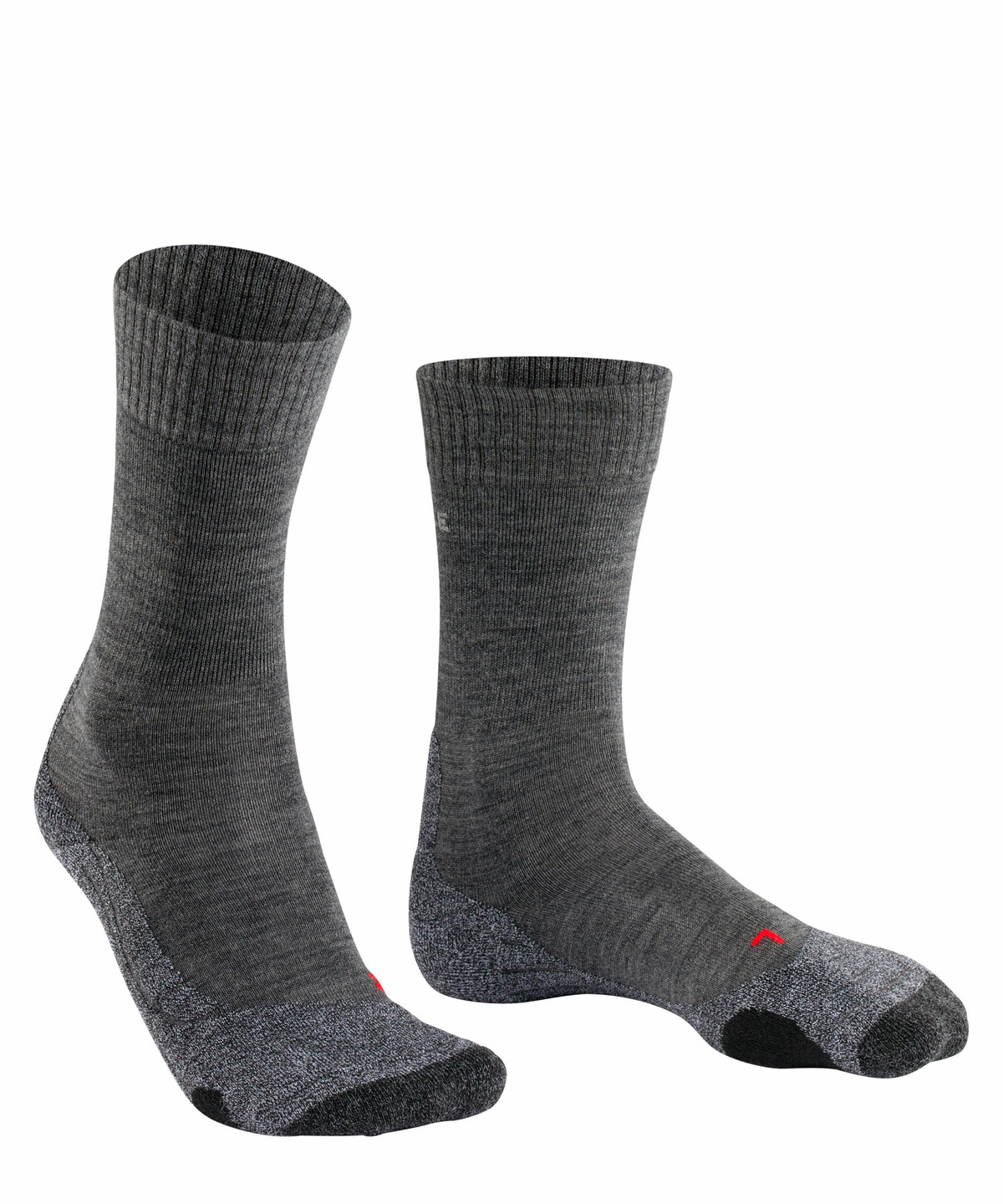 FALKE Mens TK2 Wool Hiking Socks Merino Grey More Colours Thermal Thick Midweight Padded Cushioned Sole Breathable Quick Dry Anti Blister Outdoor Walking Sock 1 Pair