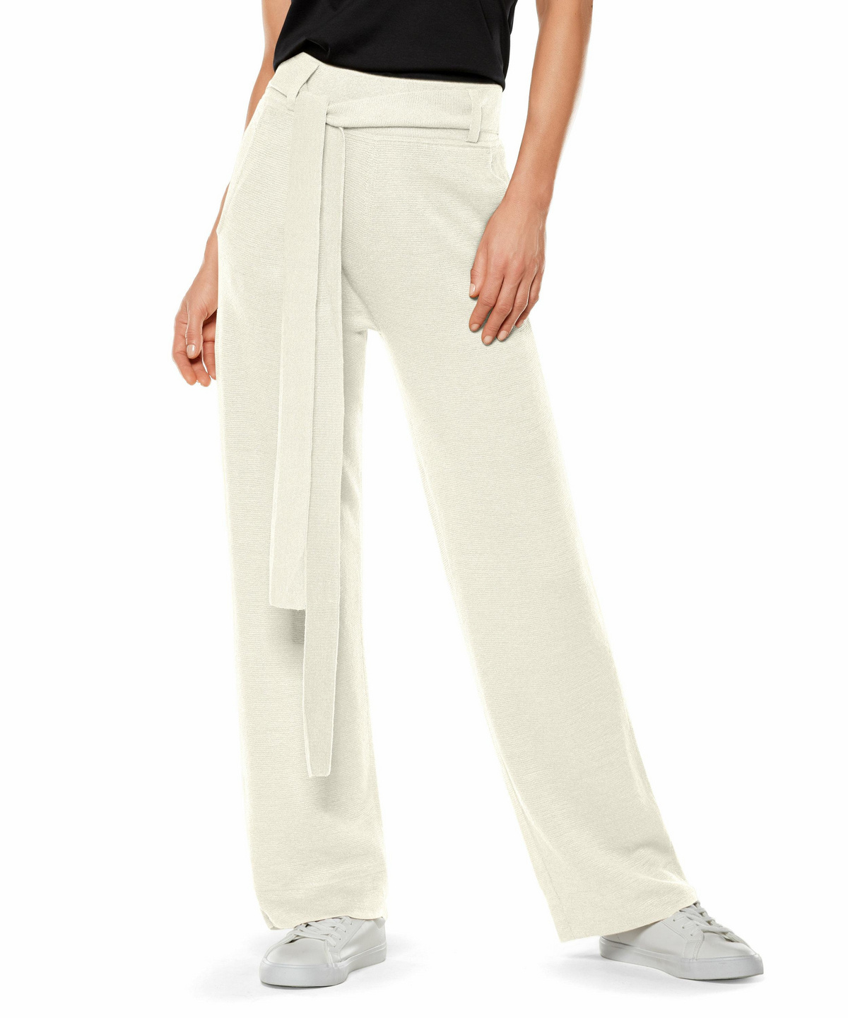 off white silk pants