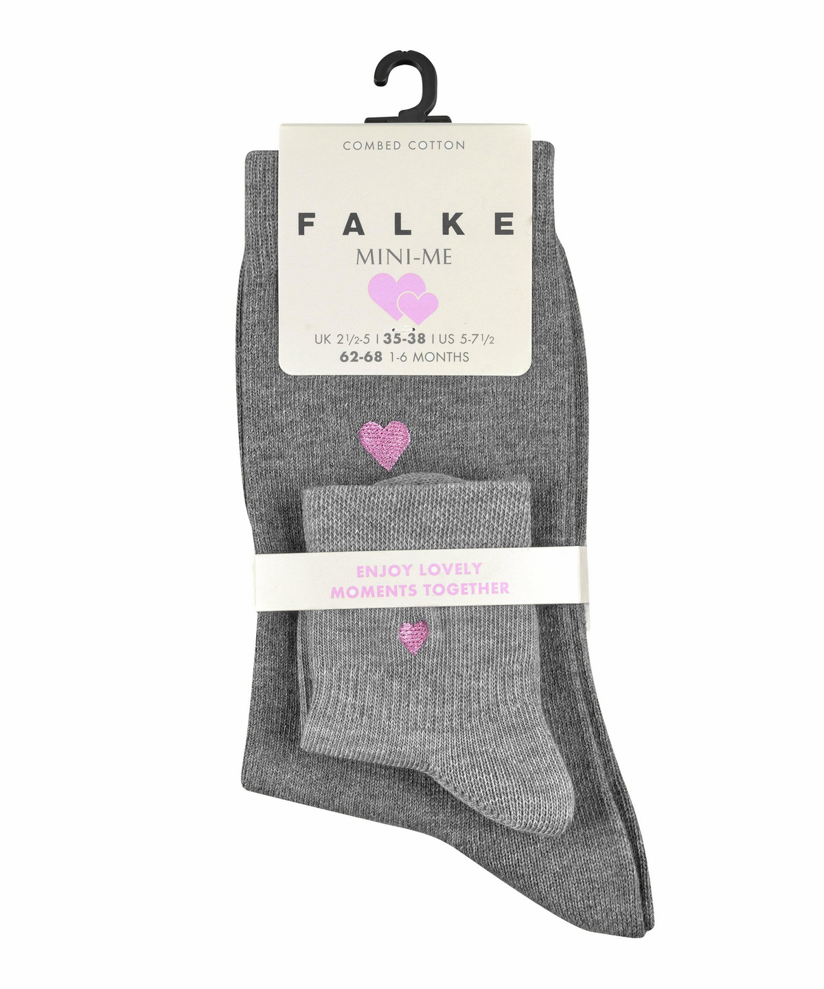 Deux Articles Avec Cœur Brode Pour Mere Et Enfant 2 Paires Du 35 Au 42 Avec Chaussettes Assorties Bebe Taille 1 6 Mois Falke Mini Me Set Chaussettes Femme Et Bebe Coton Bleu Ou