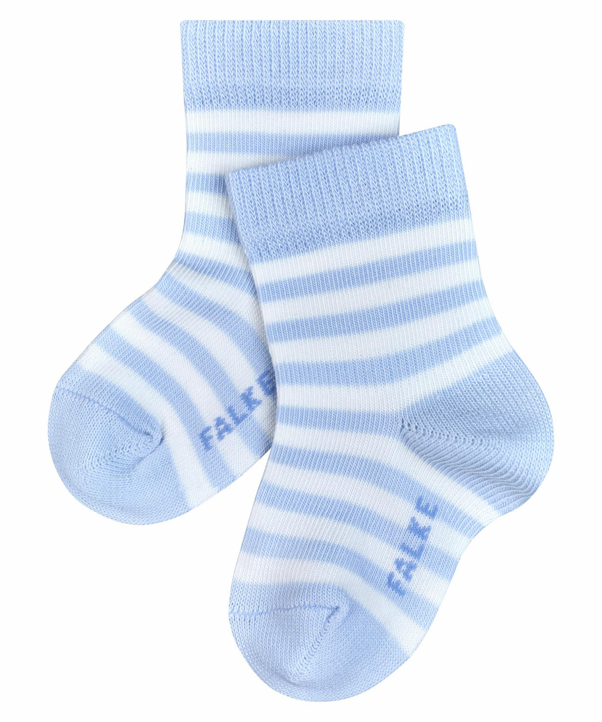 FALKE Socken Stripe Baumwolle Größe 62-92 Baby weiß grau viele weitere Farben kurze Babysocken mit Motiv dünn bunt und gestreift 1 Paar 