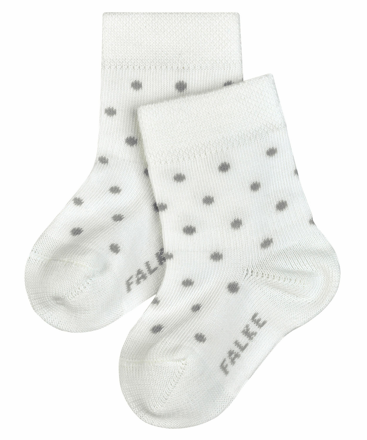 FALKE Unisex Baby Little Dot Socks Cotton Grey White More Colours Thin Light Colourful Calf Socks For Infant Boy Or Girl With Soft Top Non-Elastic Cuff Patterned 1 Pair