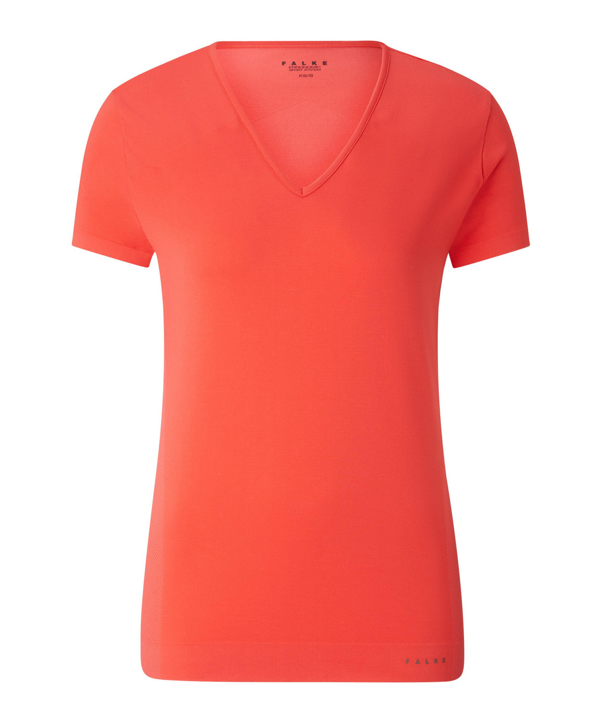 Women Running T-Shirt V-neck (Orange 