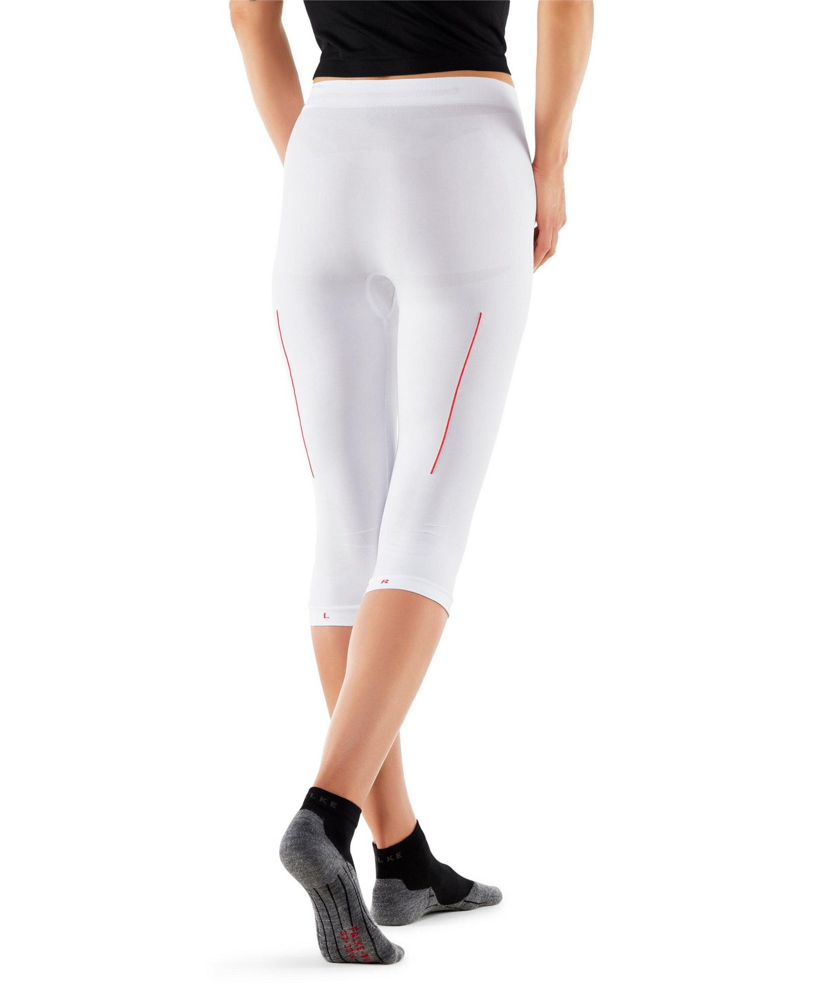 White FALKE Womens Tight Fit Long Tights