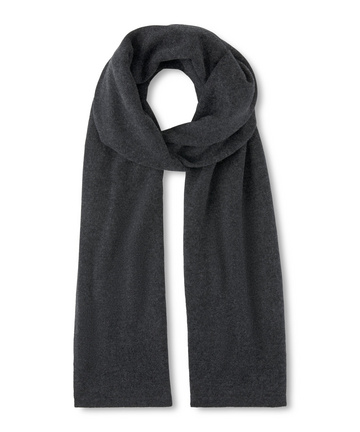 Grey and Black 50% Cashmere 50% Lambswool Scarf 