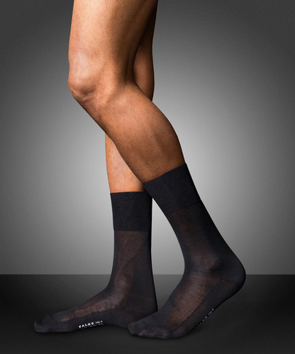 Chaussettes Habillées Pour Homme En Nylon - Style Soie, Bas Hauts, Rayures Dorées - Pour Costume, Bureau, Occasions Formelles - Taille 35-46