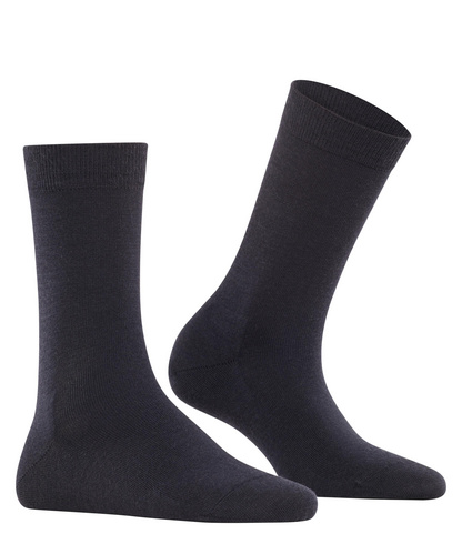 FALKE Dames Panty Family W Ti katoen eenkleurig 1 paar, Grijs Flanell 3210, 42-44