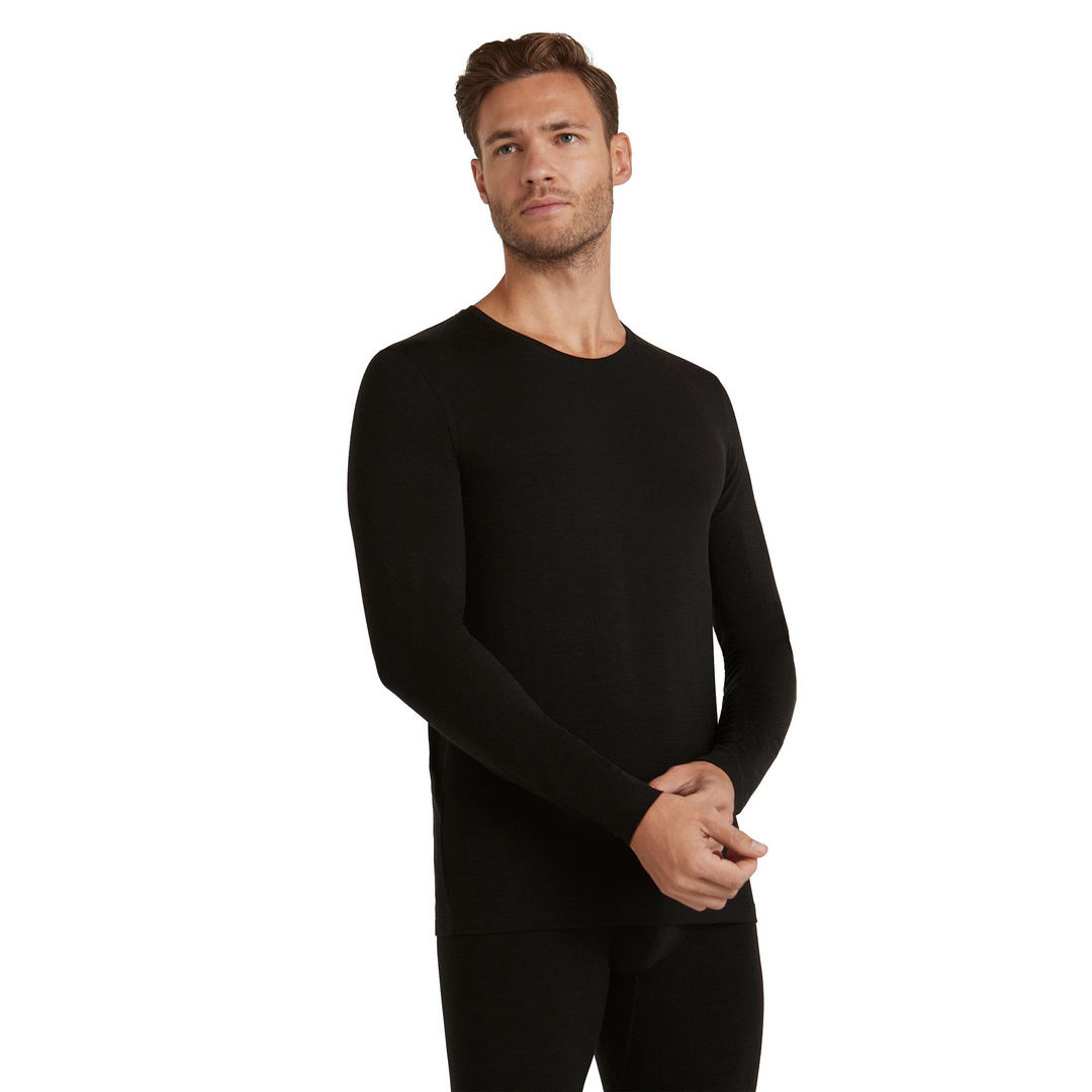 FALKE Herren Langarmshirt Rundhals Daily ClimaWool