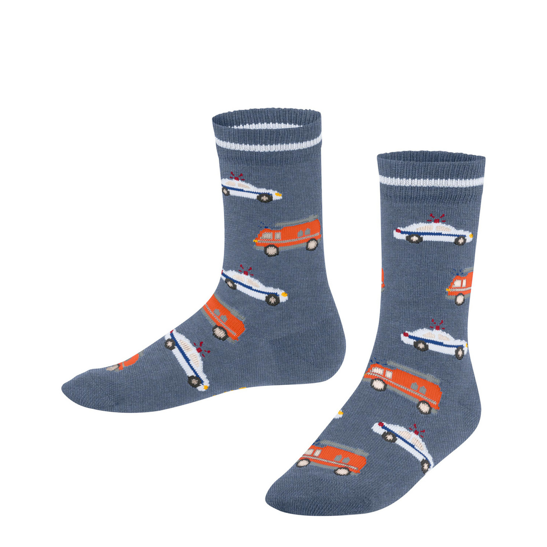 FALKE Police and Fire Cars Kids Socks