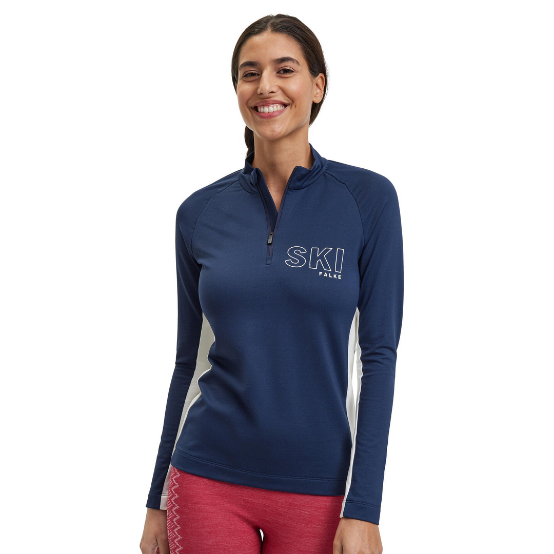 FALKE Damen Skiing Langarmshirt Stehkragen