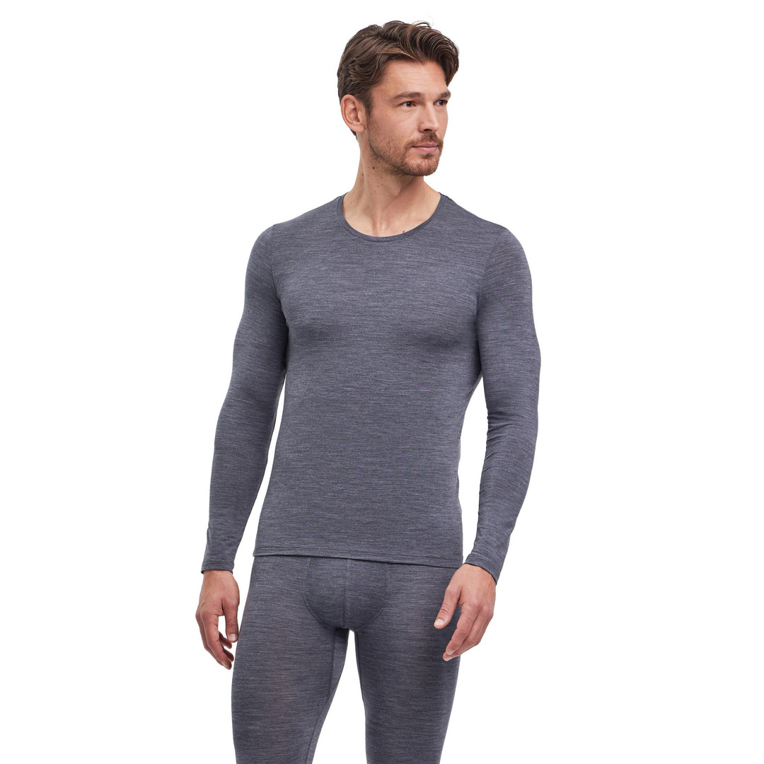 FALKE Herren Langarmshirt Rundhals Daily ClimaWool