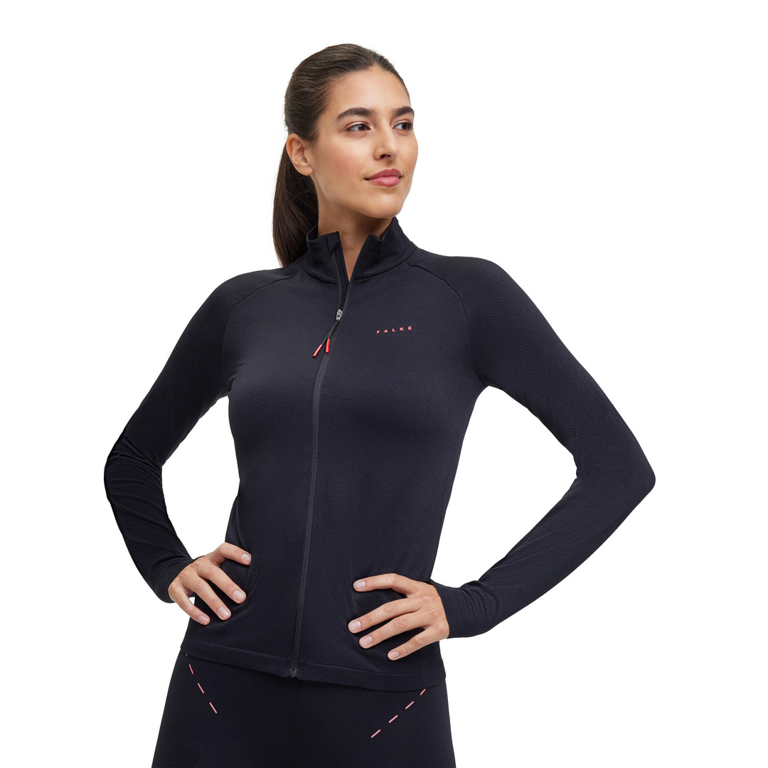FALKE Damen Training Langarmshirt Stehkragen