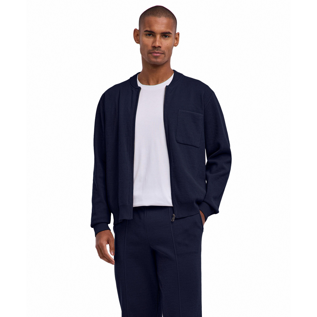 FALKE Cotton Knit Hommes Gilet zippé